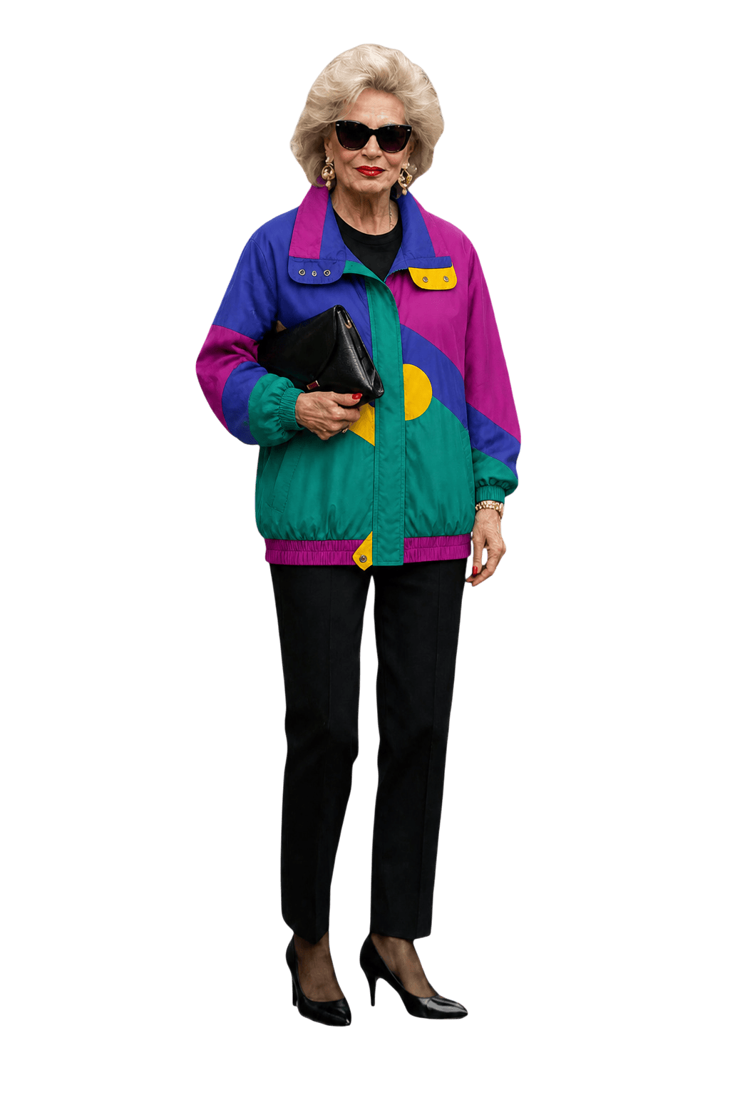 1980s Purple Nylon Windbreaker - Model