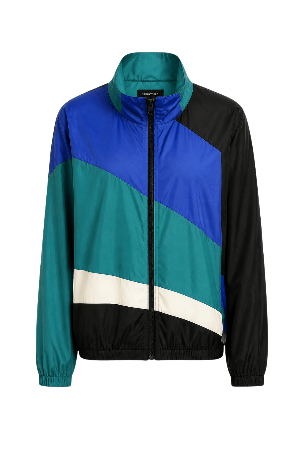 1980s Black Nylon Jacket - Front View