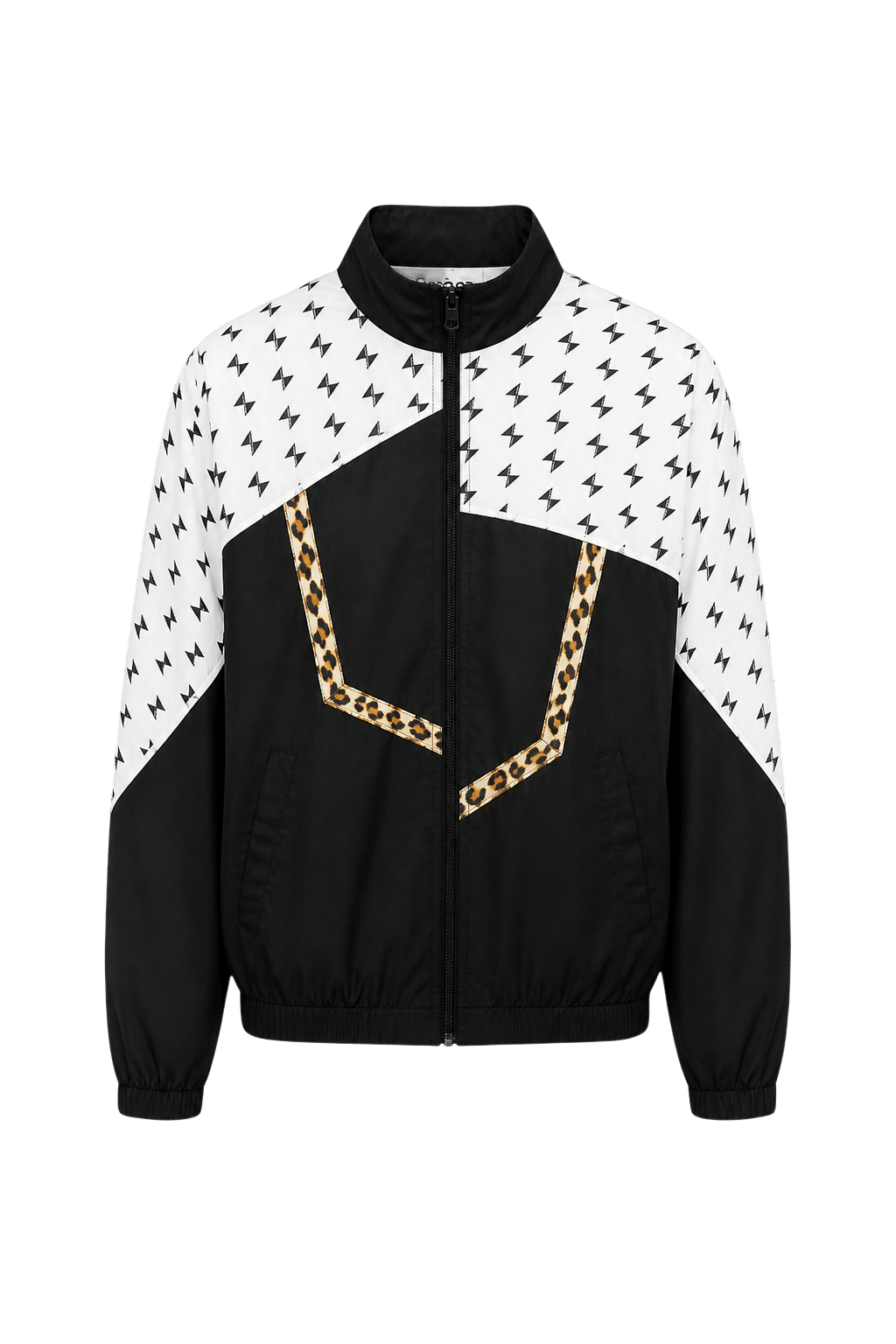 1990s Black Synthetic Jacket - Front View