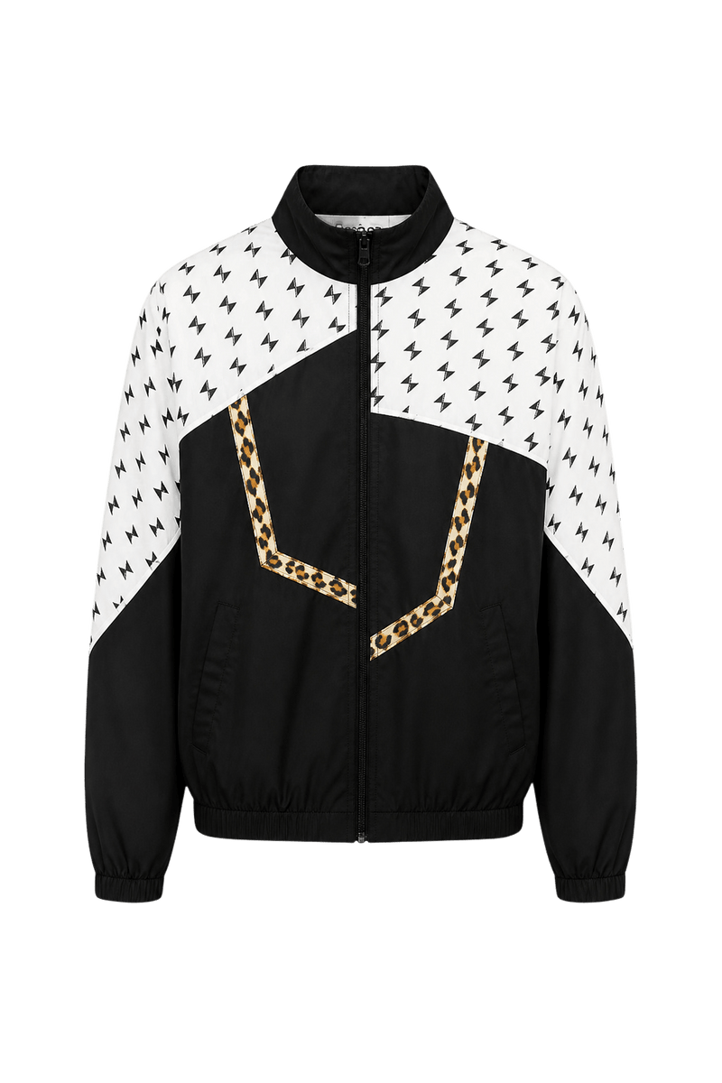 1990s Black Synthetic Jacket - Front View