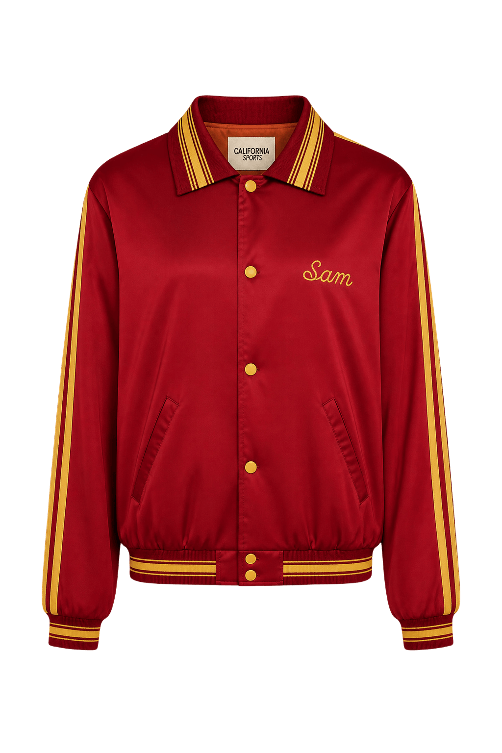 1990s Red Synthetic Jacket - Front View