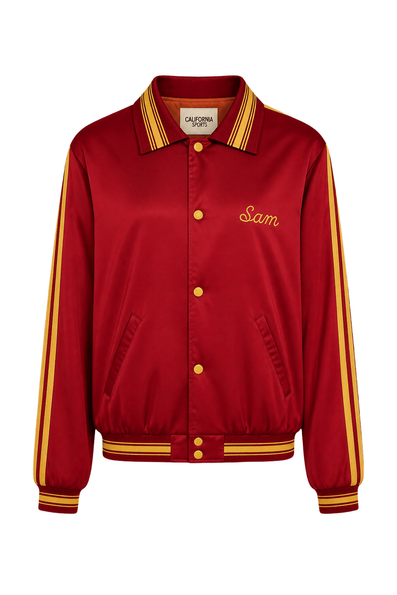 1990s Red Synthetic Jacket - Front View