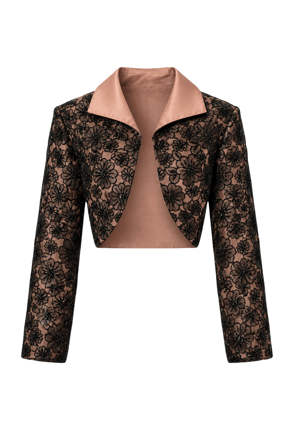 1950s Black Lace Jacket - Front View