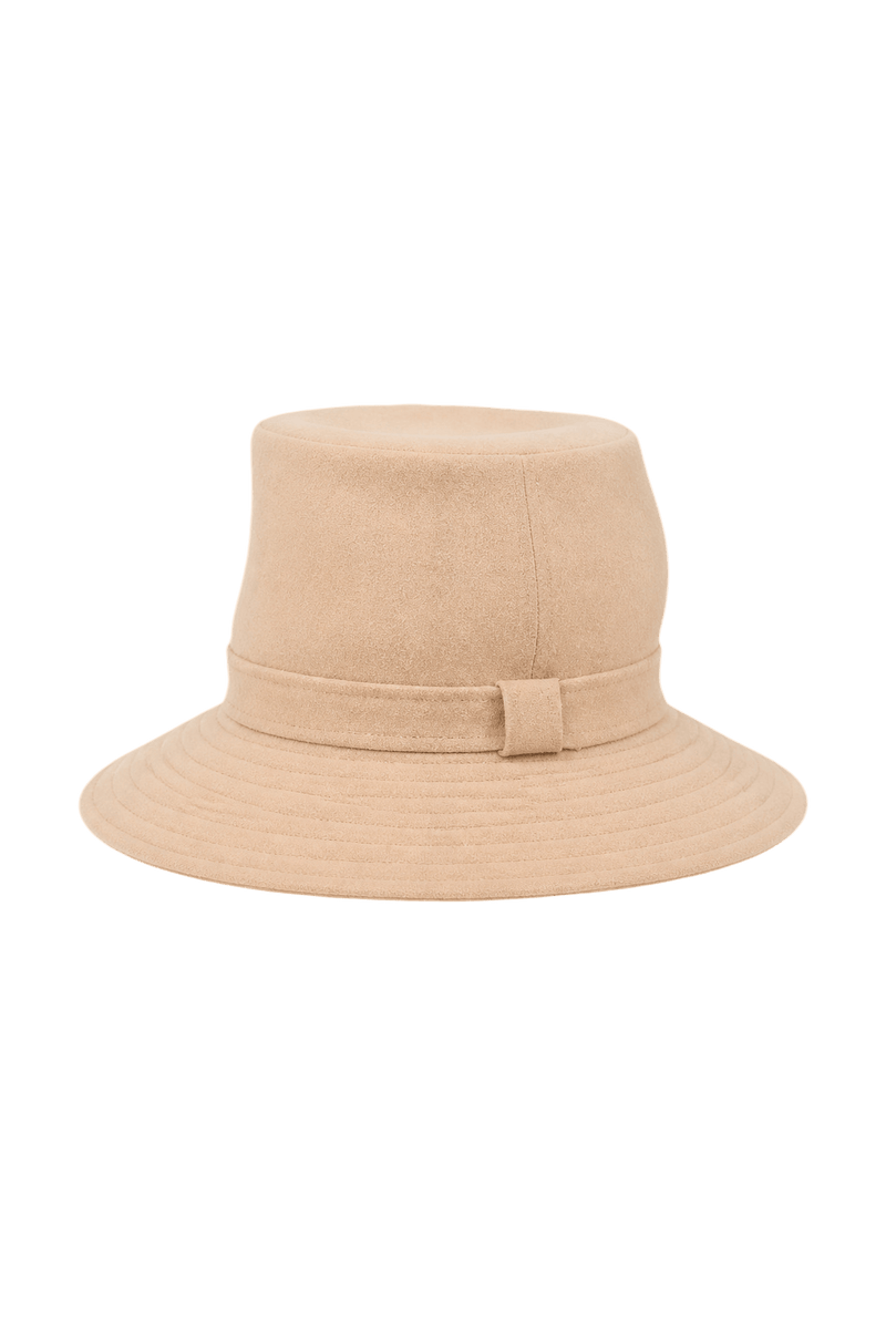 1970s Beige Felt Hat - Front View