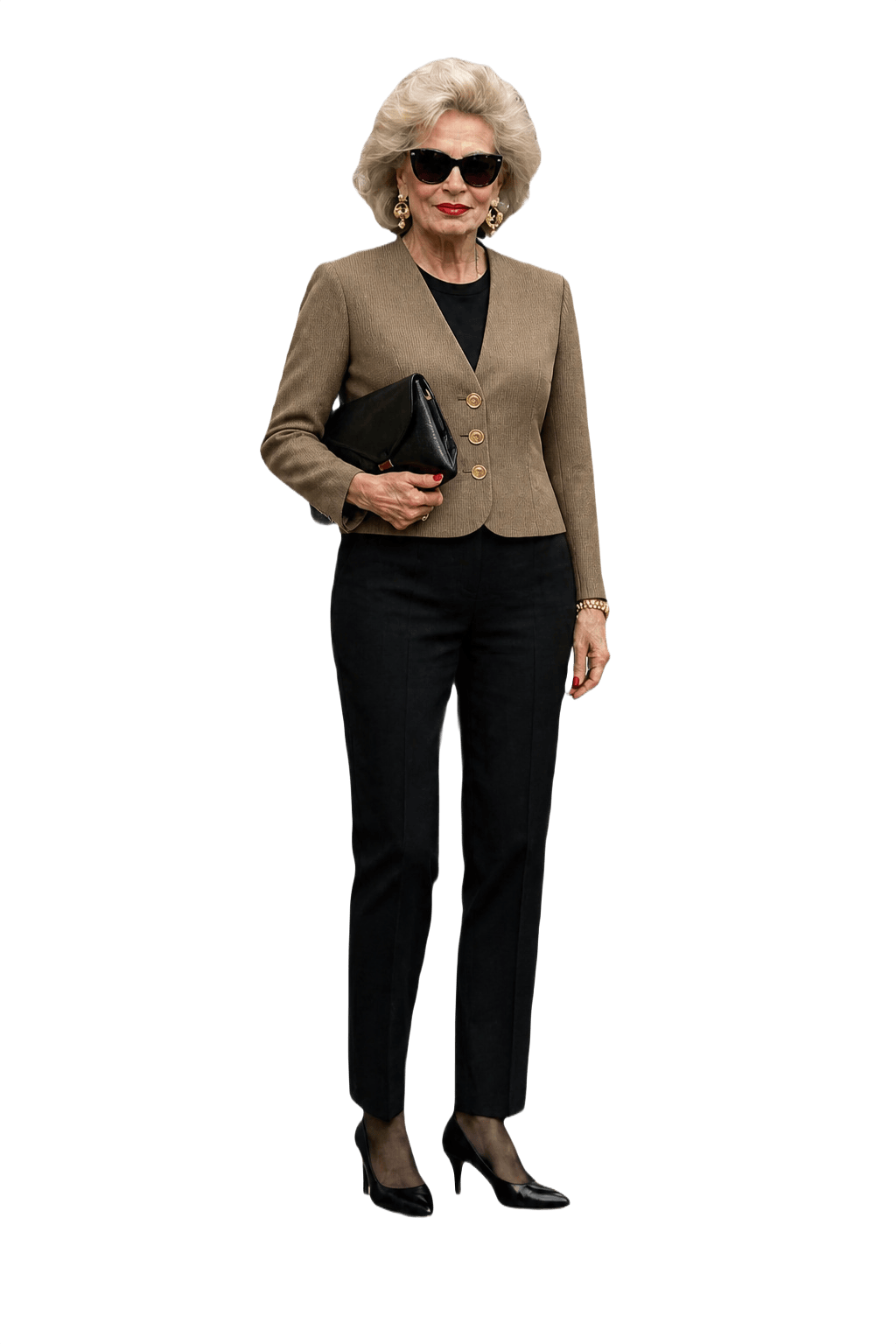 1980s Brown Wool Blazer - Model