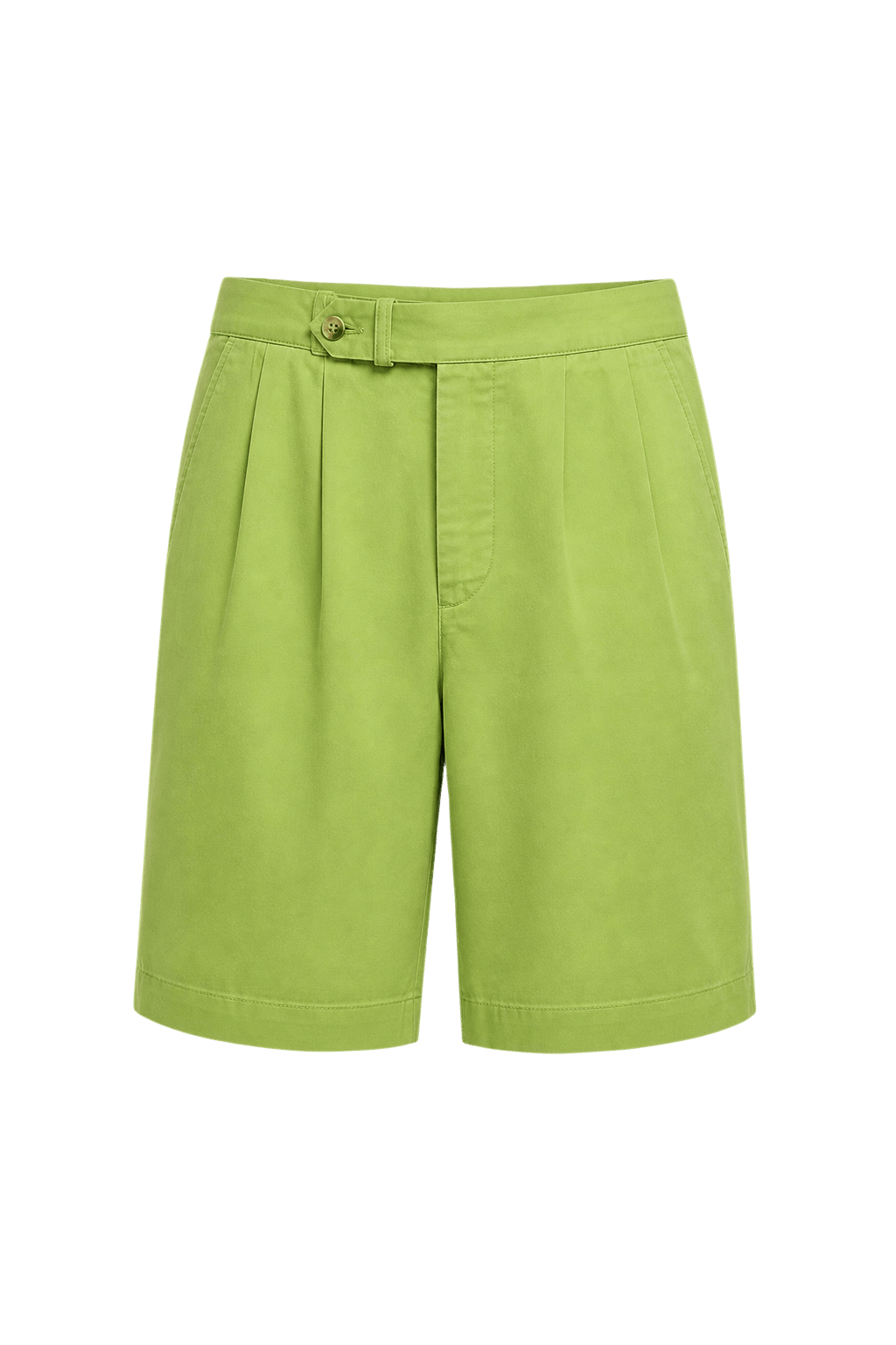 1960s Light Green Cotton Shorts - Front View