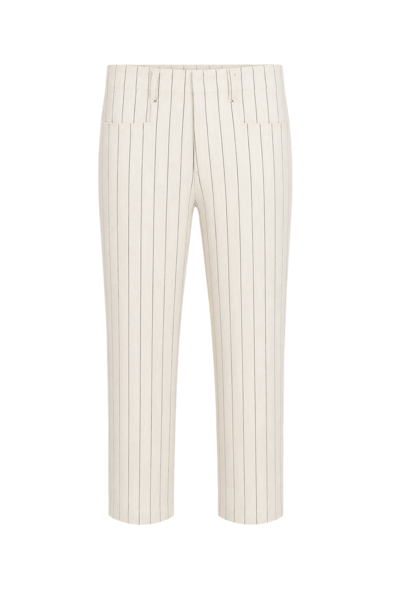 [1940s] Cream Cotton Blend Pants - Front View