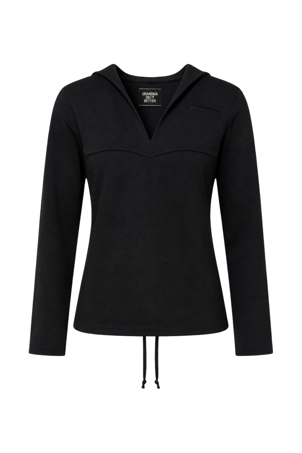 1940s Black Wool Blend Sweater - Front View