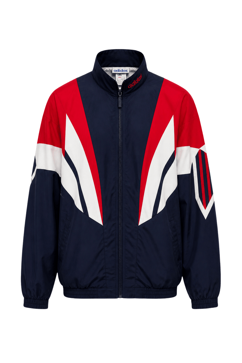 1990s Navy Blue Nylon Jacket - Front View