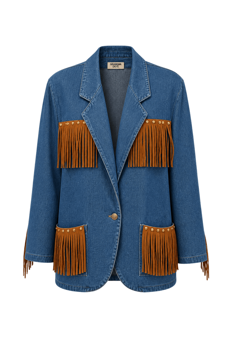 1970s Blue Denim Jacket - Front View