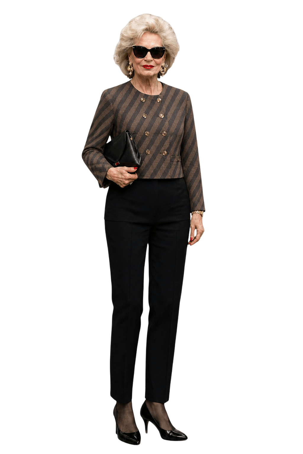 1980s Brown Wool Blend Blazer - Model