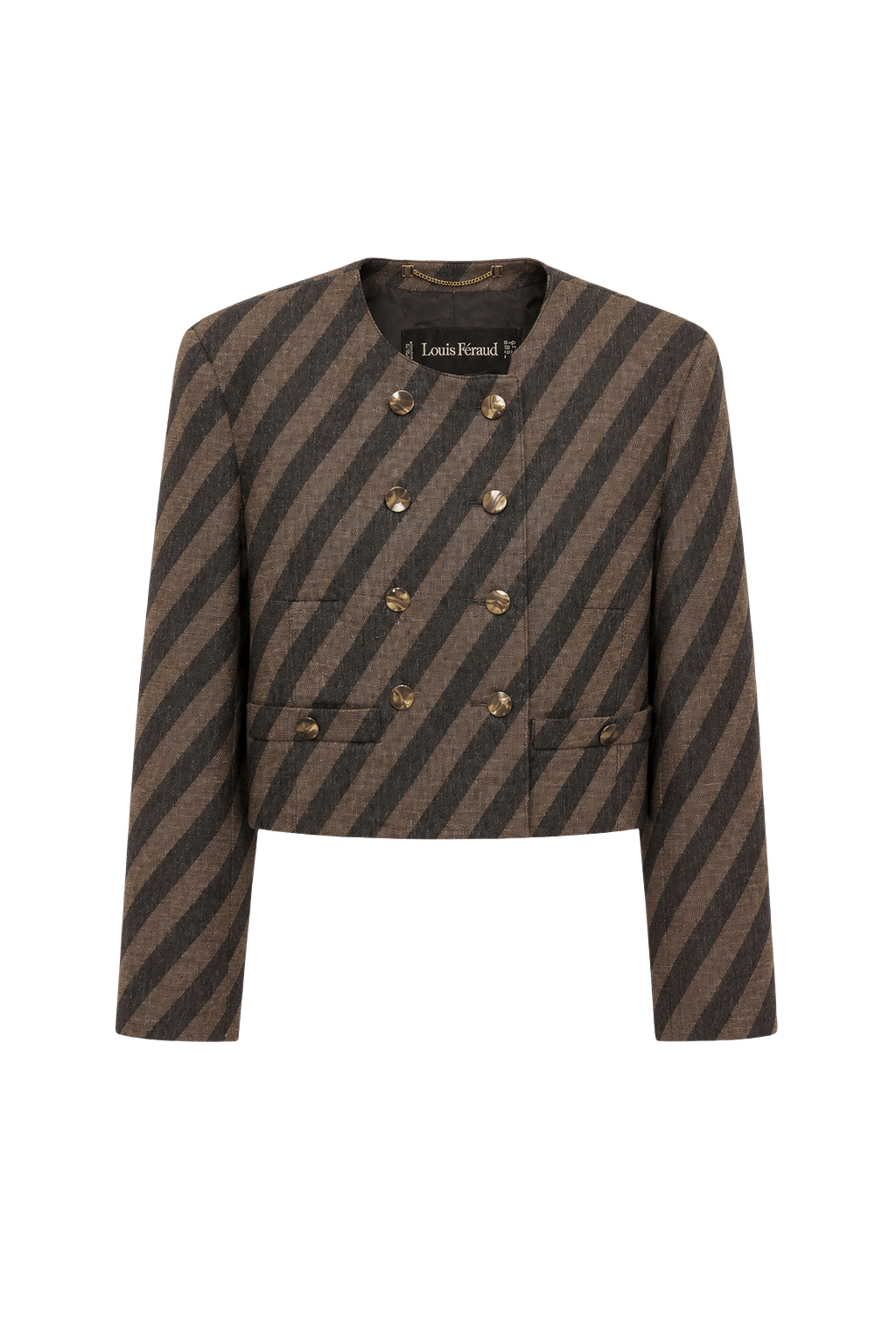 1980s Brown Wool Blend Blazer - Front View