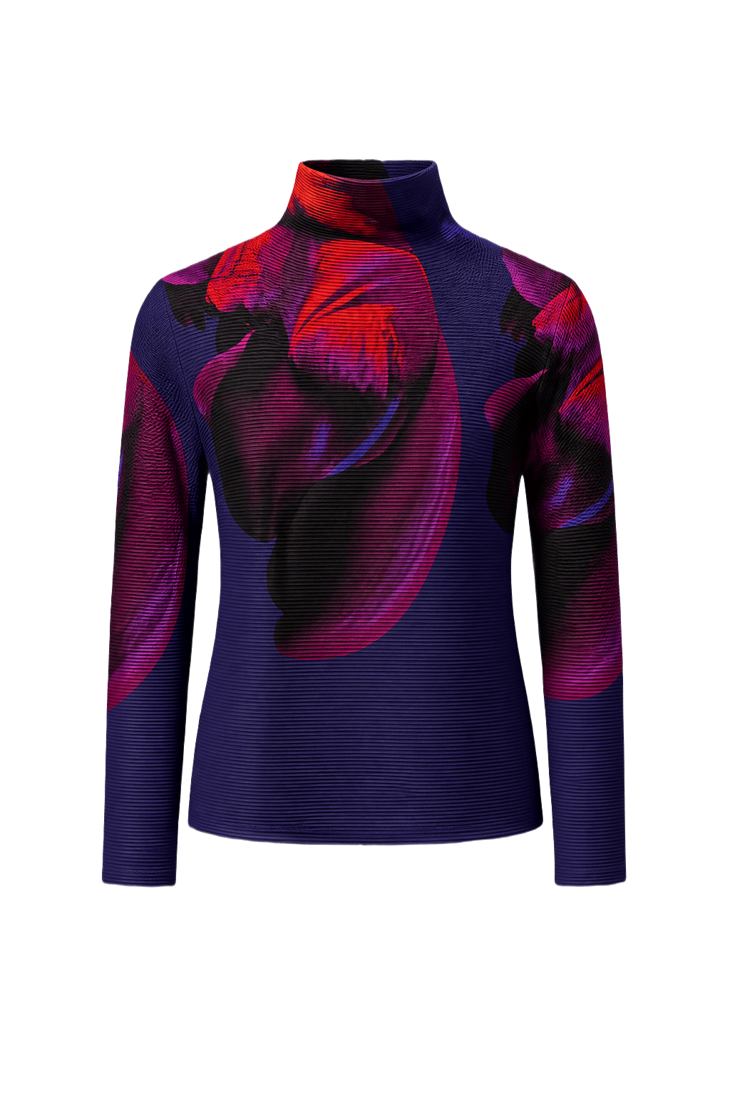 1990s Purple Synthetic Blend Blouse - Front View