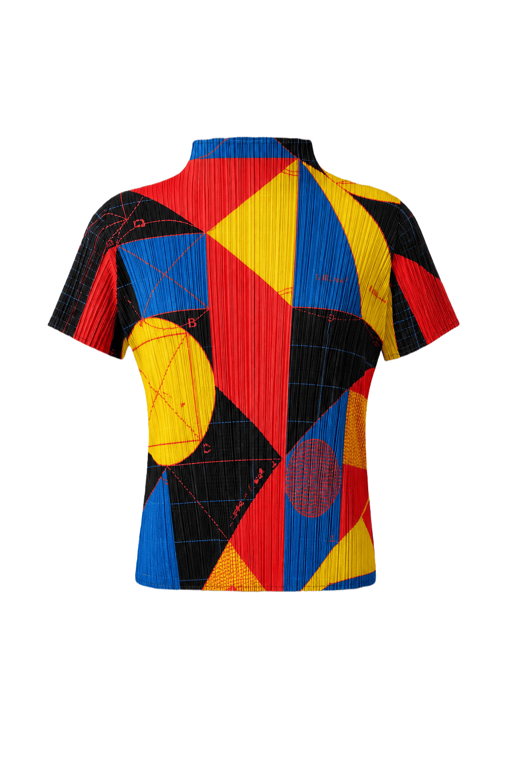 1990s Multi-Colored Synthetic Blend Blouse - Front View