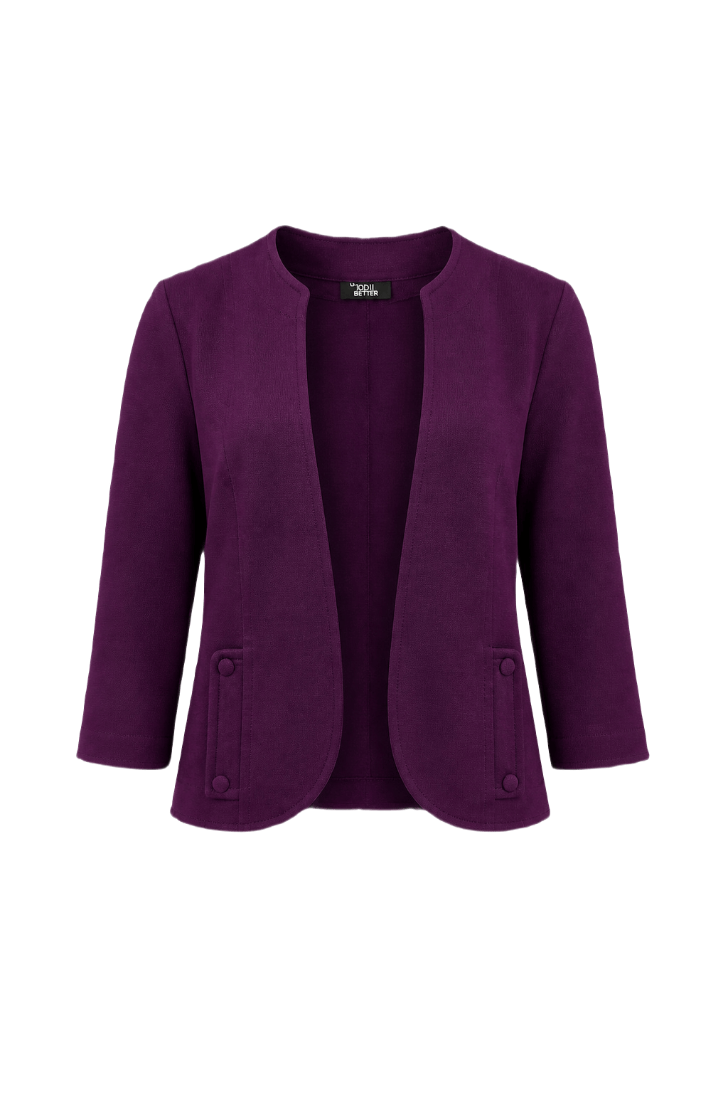 1970s Purple Polyester Blazer - Front View