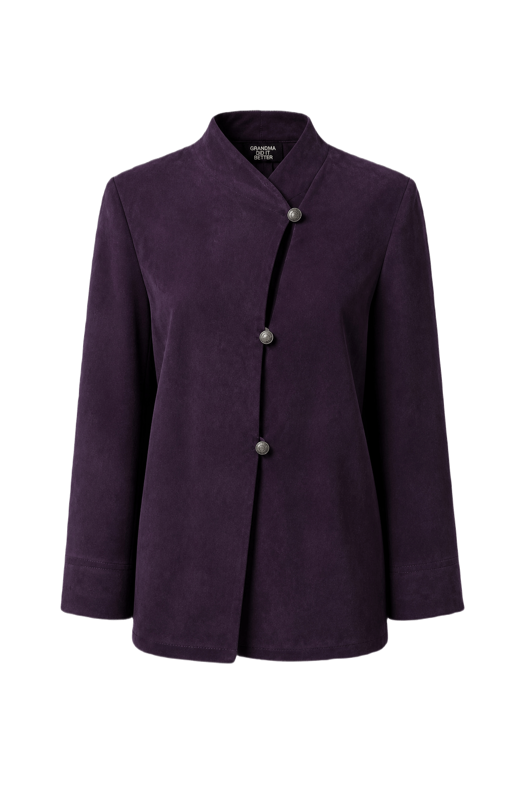 1990s Purple Suede Jacket - Front View