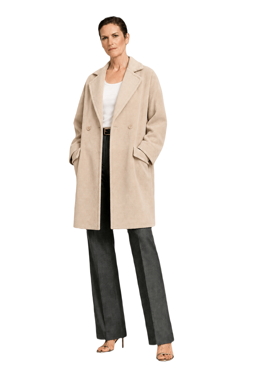 1990s Beige Corduroy Coat - Model