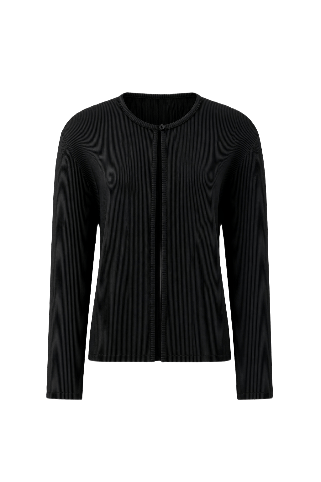 1990s Black Polyester Sweater - Front View