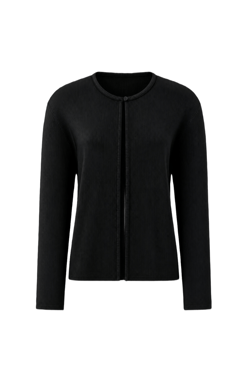 1990s Black Polyester Sweater - Front View