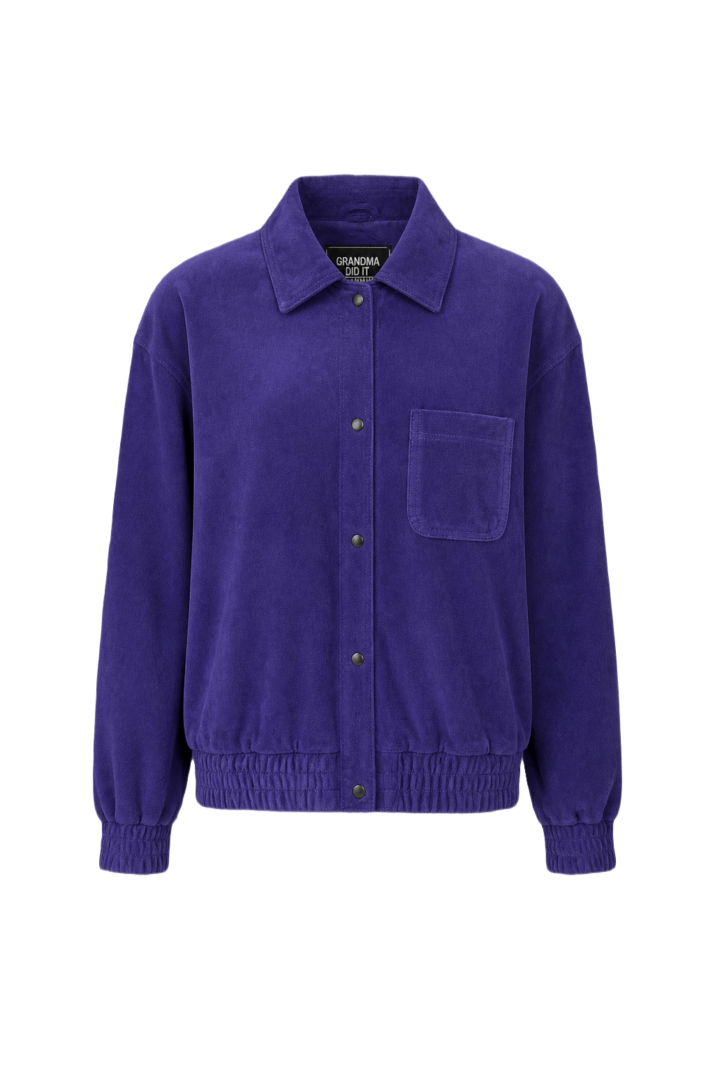 1990s Purple Suede Jacket - Front View