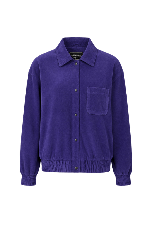 1990s Purple Suede Jacket - Front View