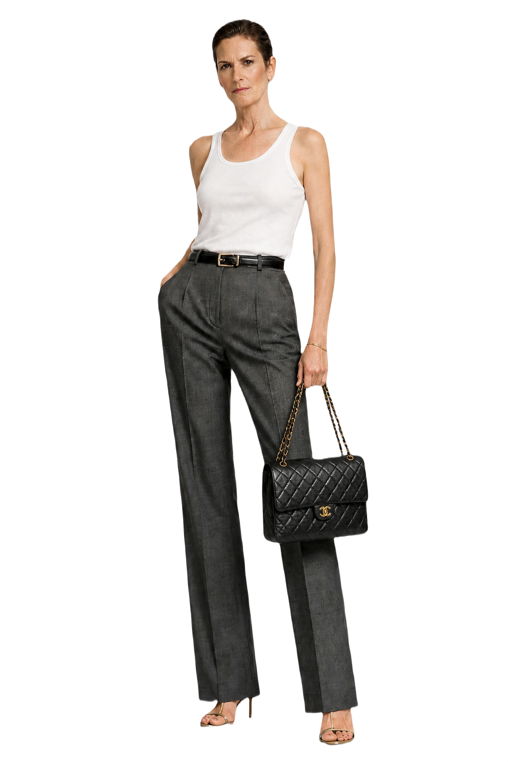 1990s Black Leather Bag - Model