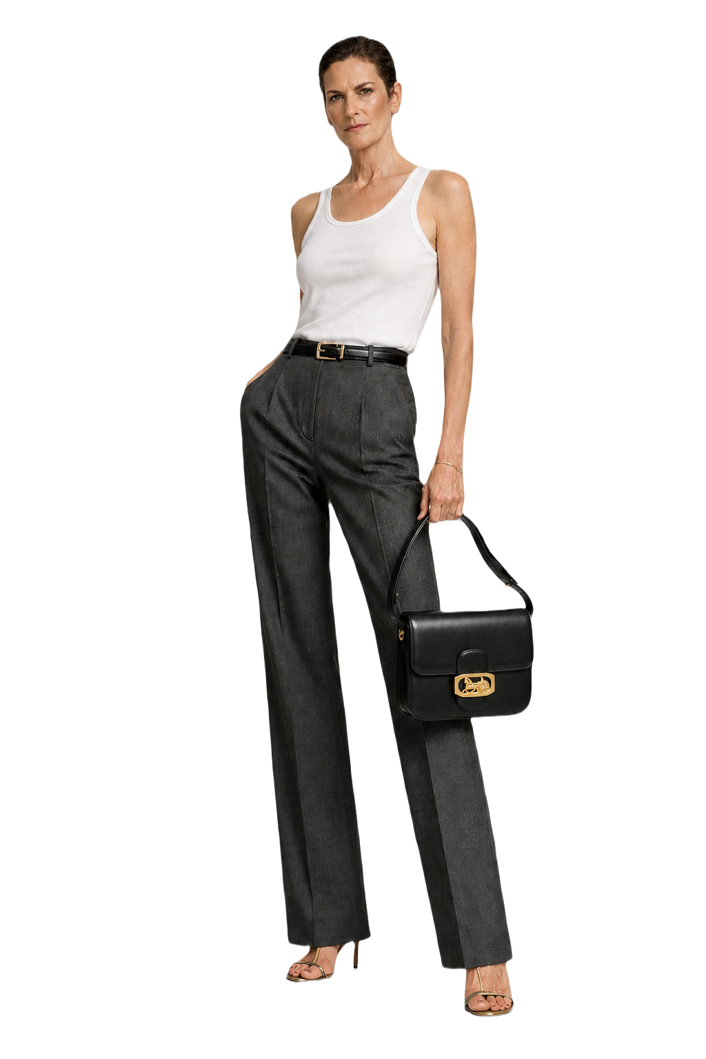 1990s Black Leather Handbag - Model