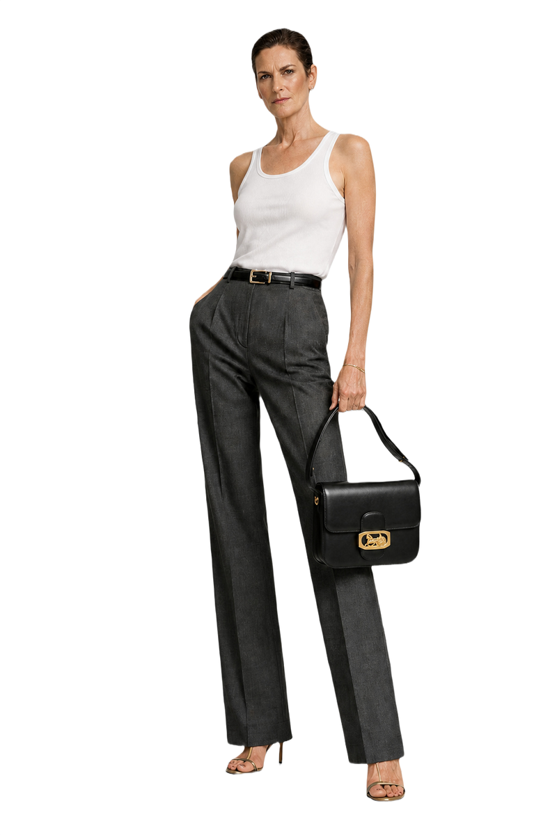1990s Black Leather Handbag - Model