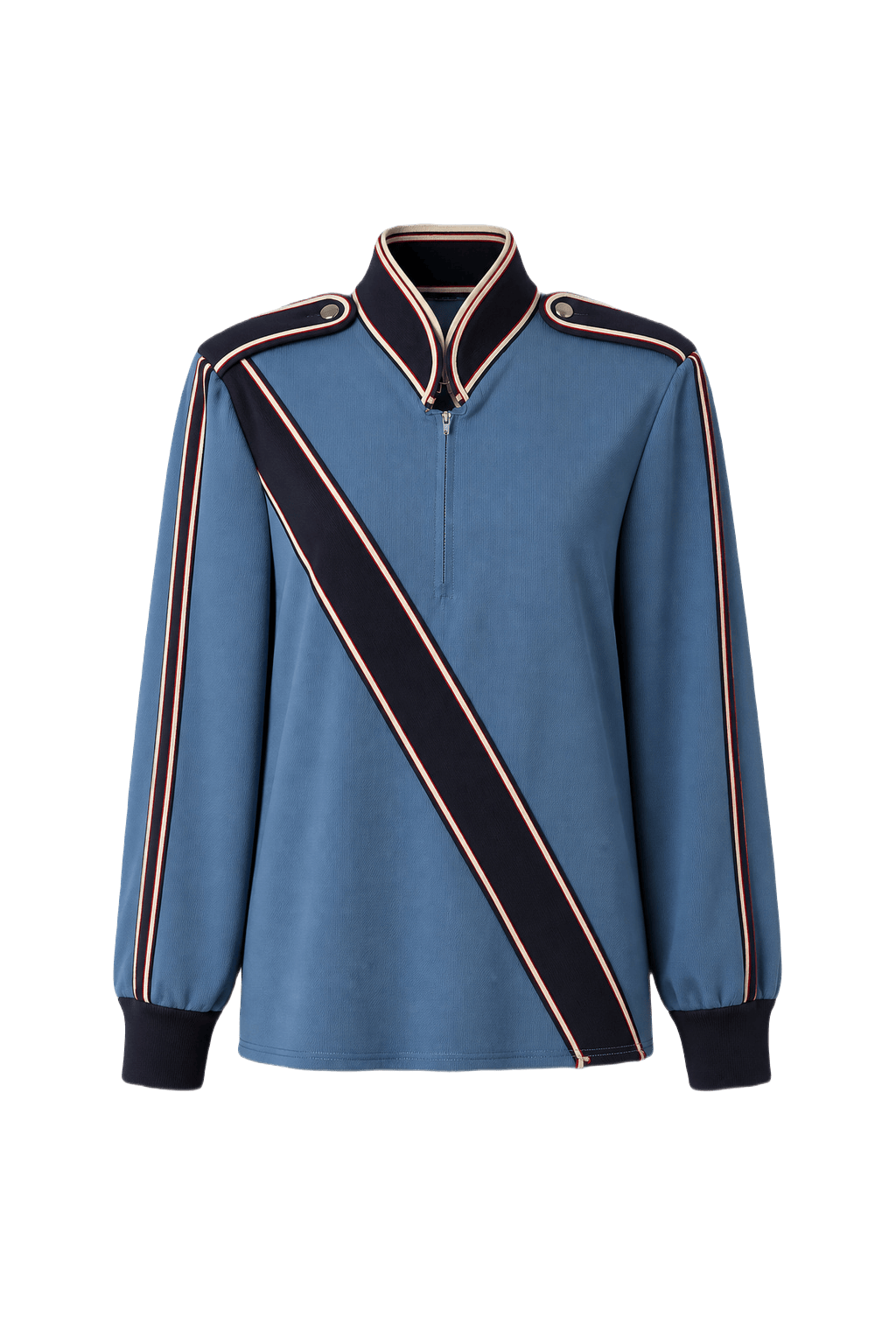 1940s Blue Polyester Jacket - Front View