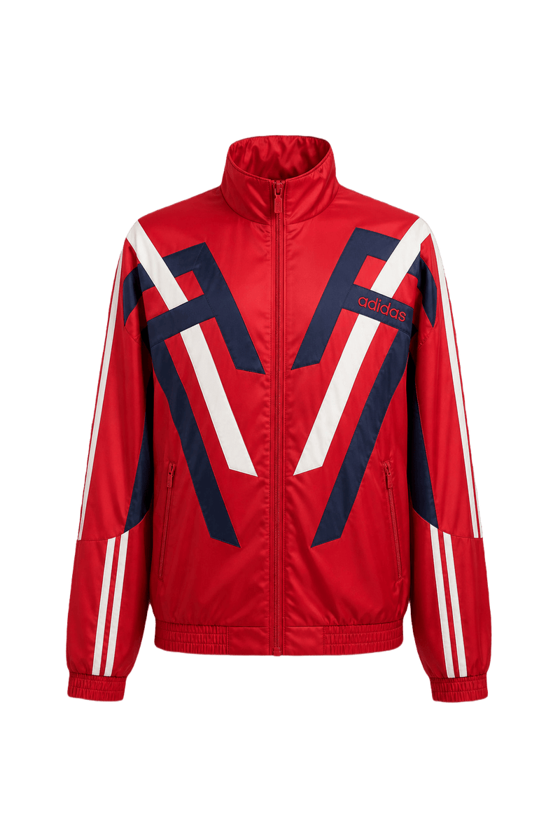 1990s Red Synthetic Jacket - Front View