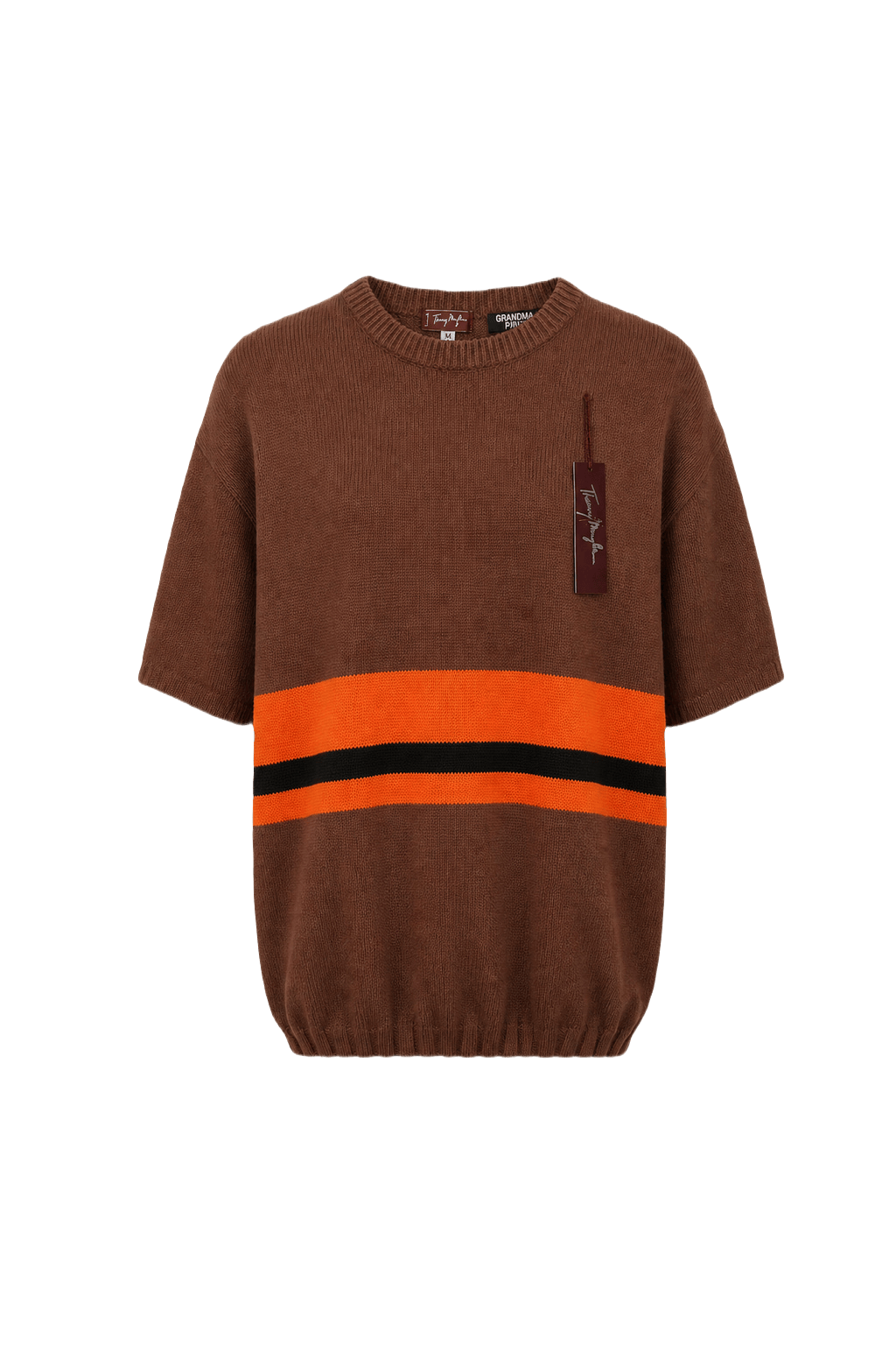 1990s Brown Wool Blend Sweater - Front View