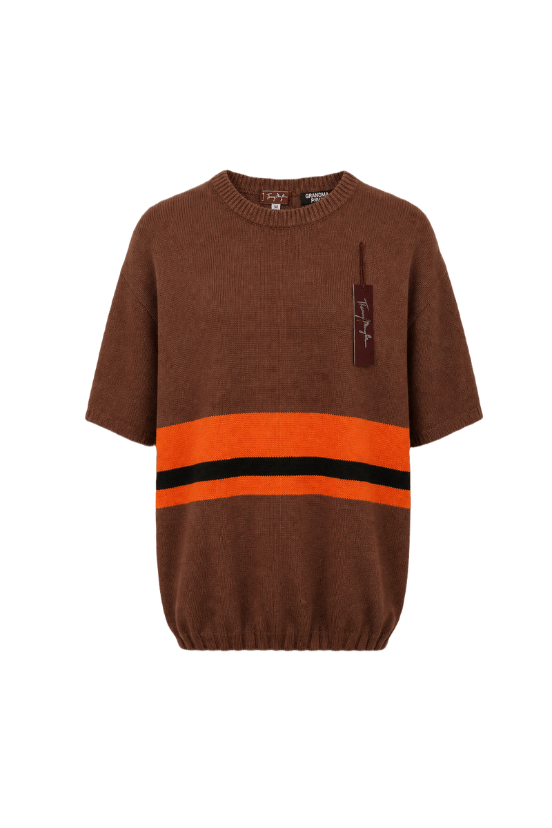 1990s Brown Wool Blend Sweater - Front View