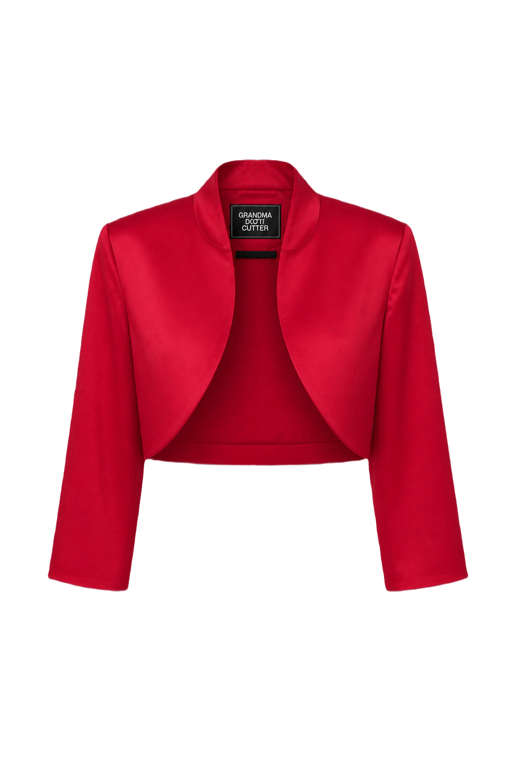 1980s Bright Red Polyester Jacket - Front View