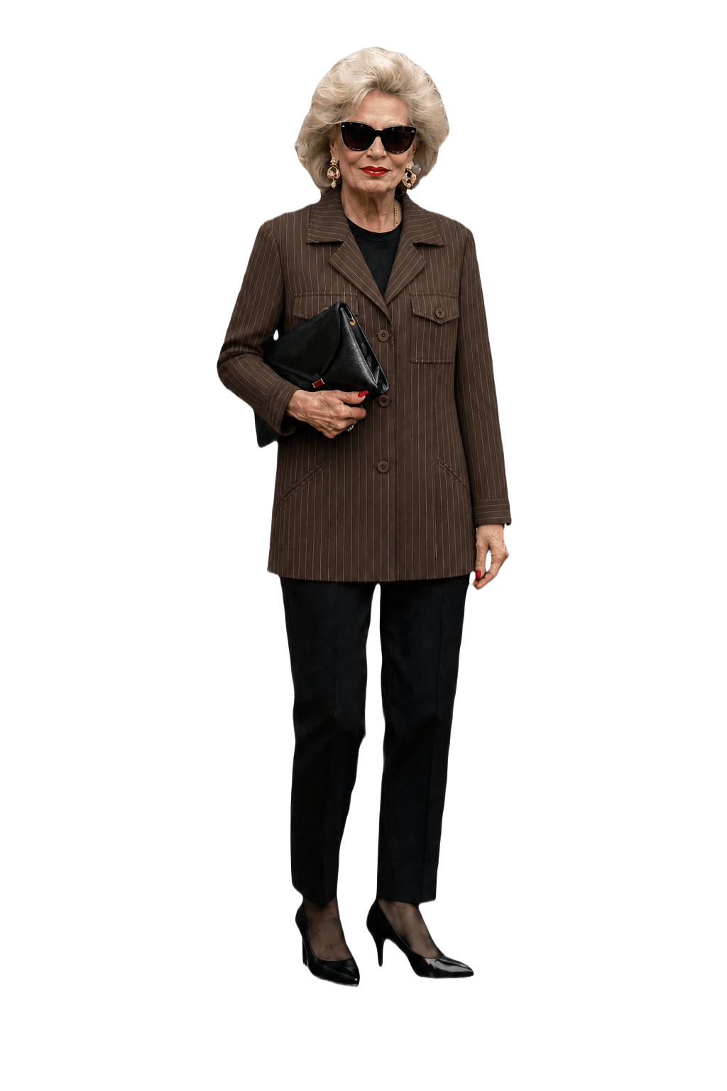 1980s Brown Wool Blend Jacket - Model