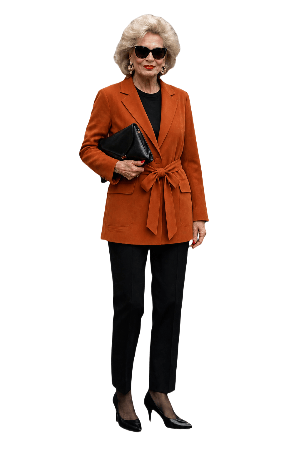 1980s Rust Suede Blazer - Model