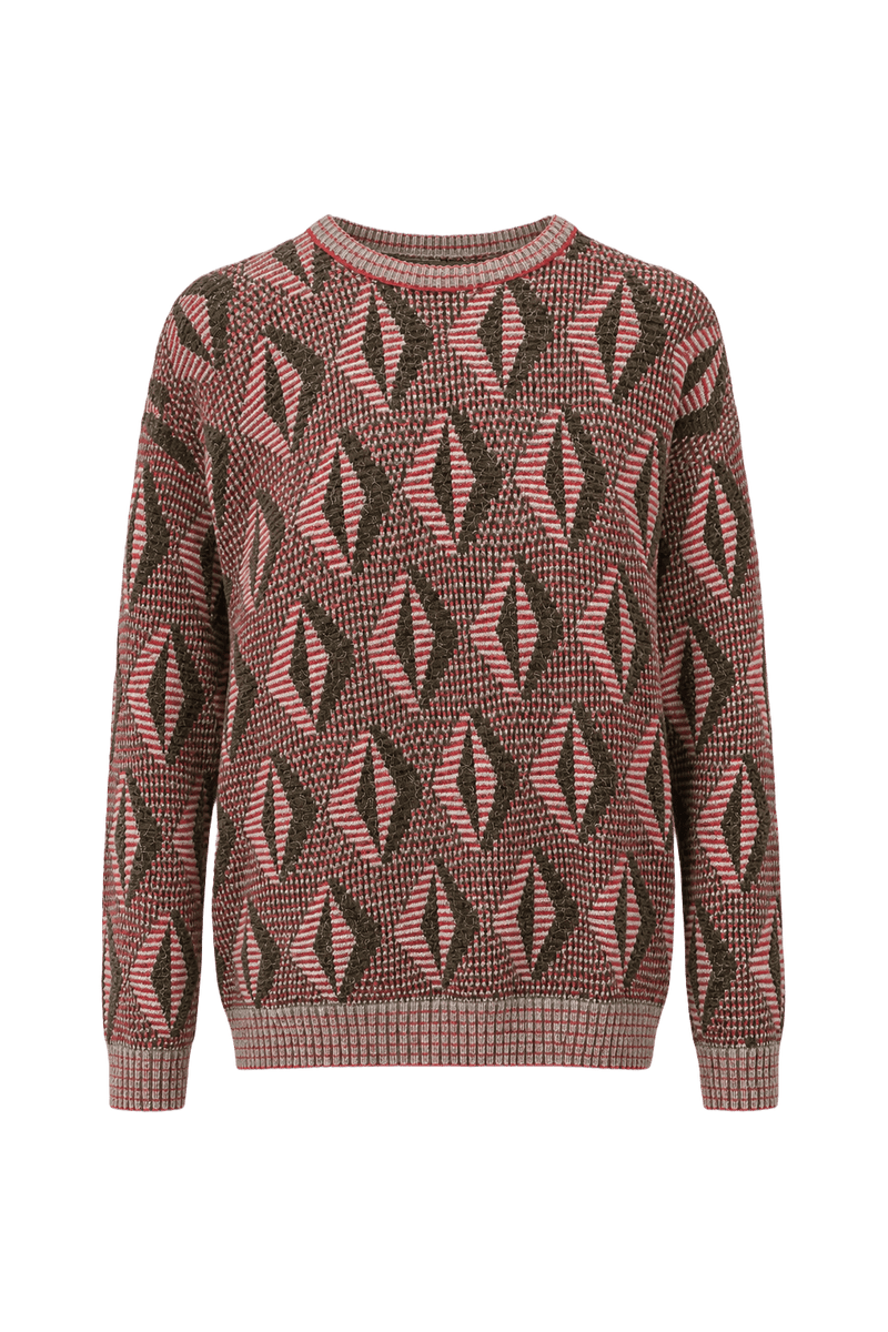 1980s Pink Knit Sweater - Front View