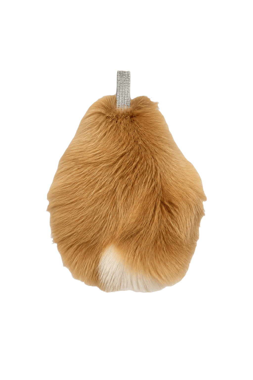 1980s Orange Fur Accessory - Front View