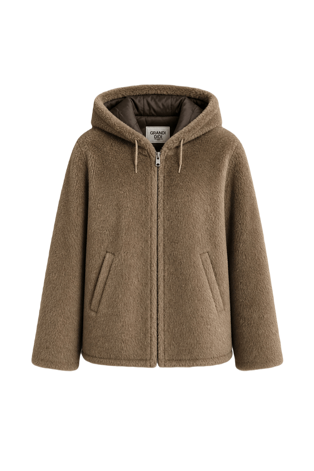 1990s Beige Polyester Blend Jacket - Front View