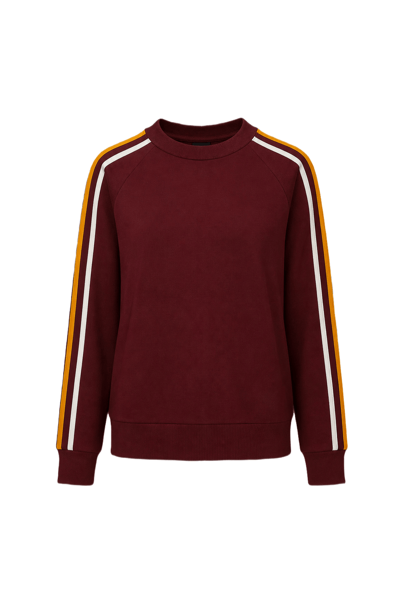 1990s Burgundy Cotton Blend Sweater - Front View