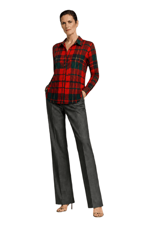 1990s Red Polyester Shirt - Model