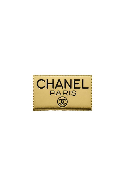 1980s Gold Metal Brooch - Front View