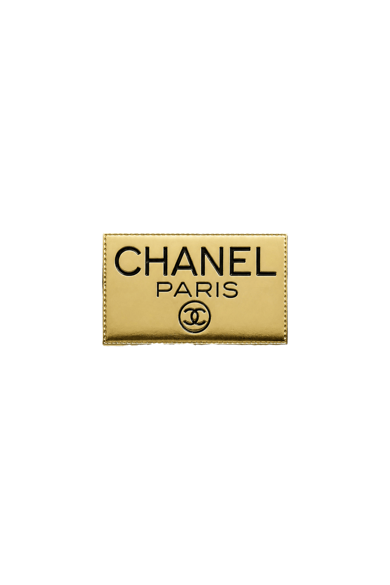 1980s Gold Metal Brooch - Front View