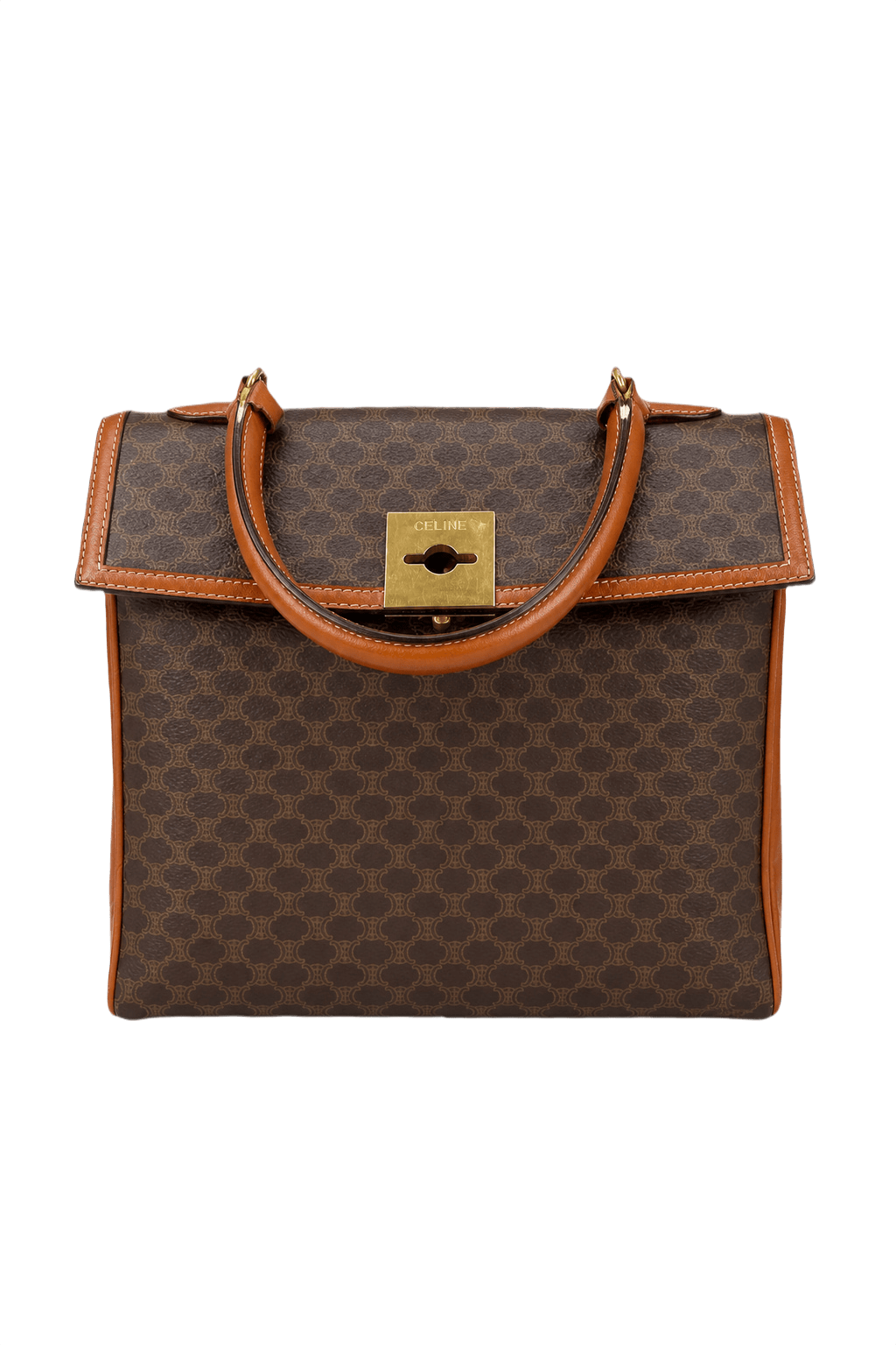 1980s Brown Canvas Bag - Front View