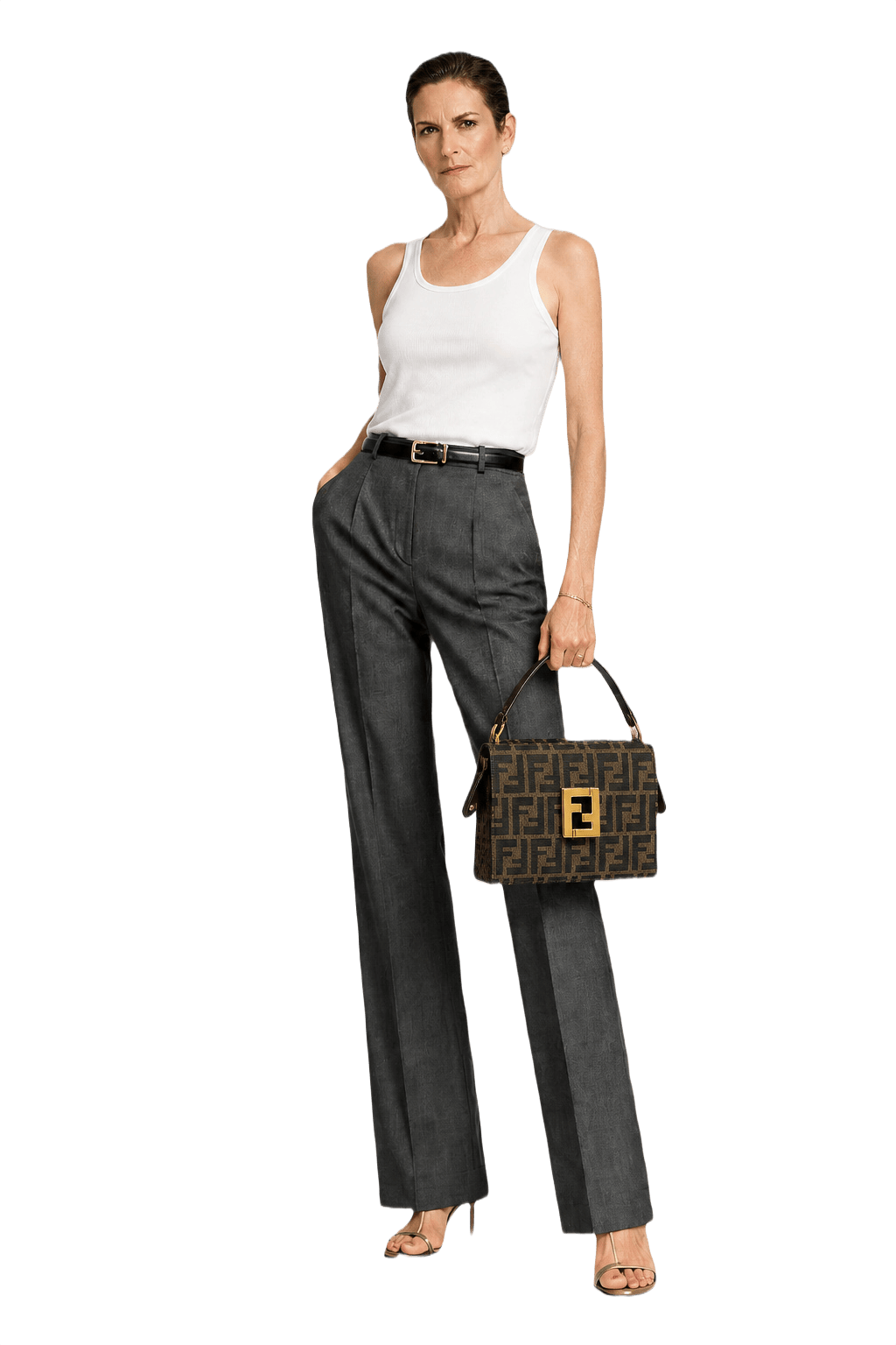 1990s Brown Canvas Bag - Model