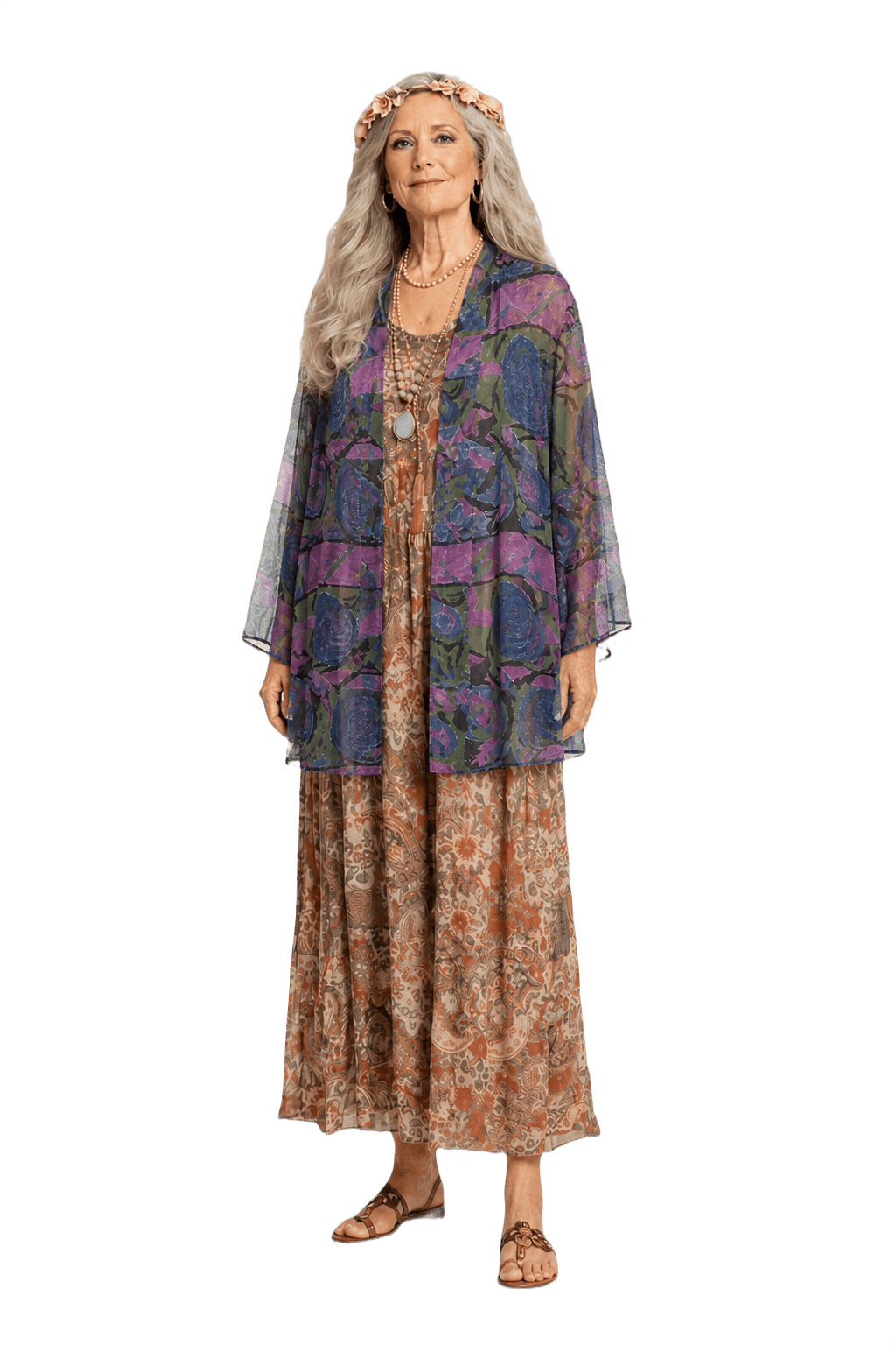 1980s Multicolor Polyester Jacket - Model