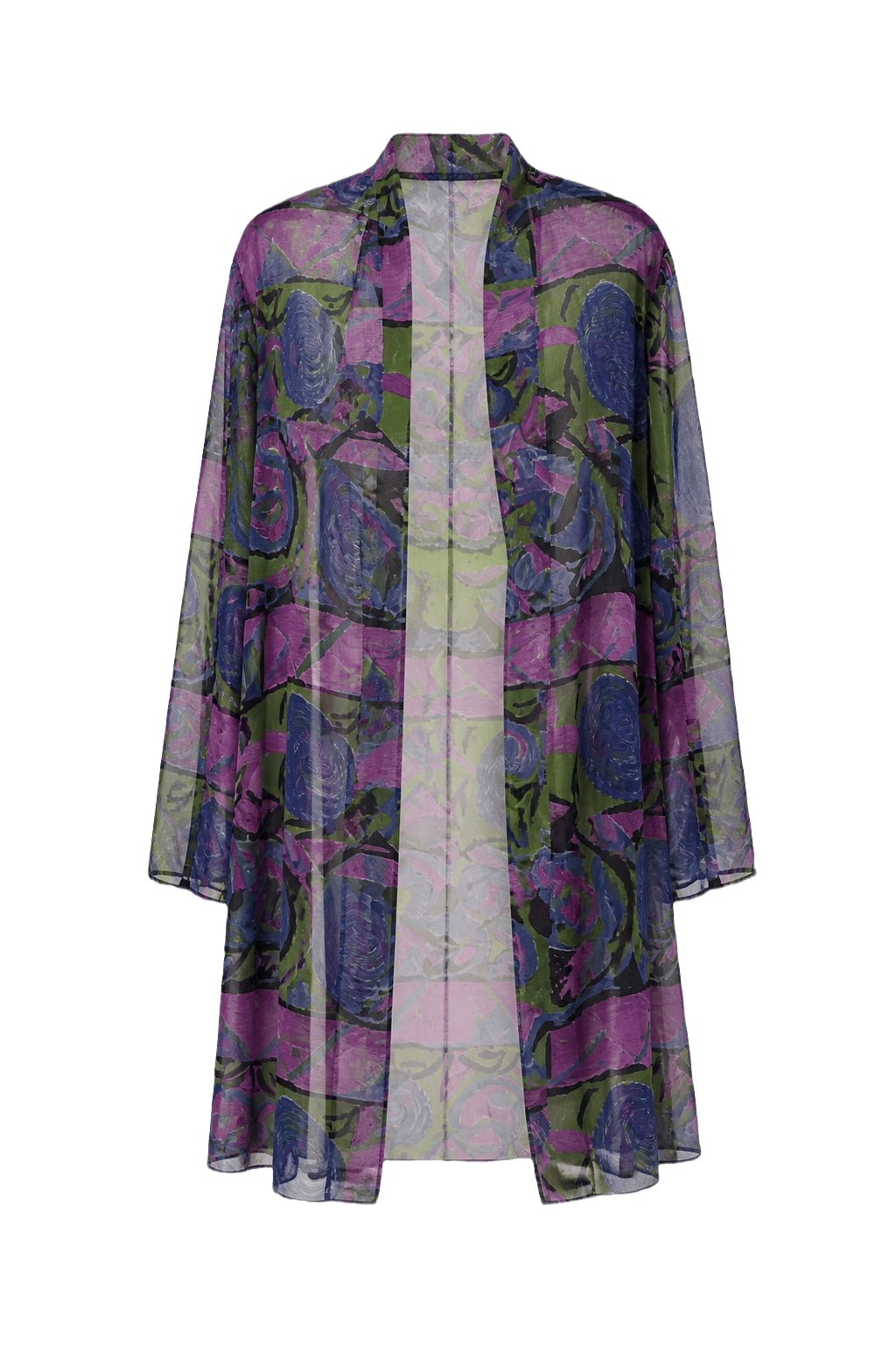 1980s Multicolor Polyester Jacket - Front View