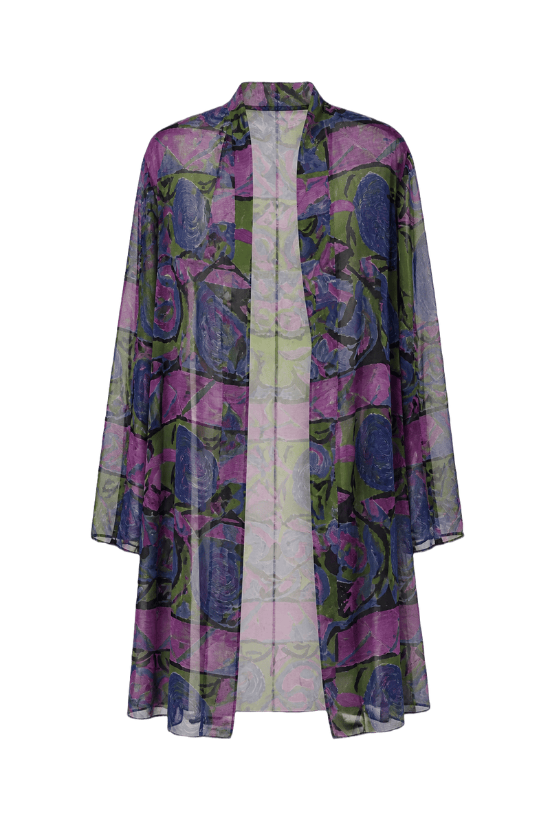 1980s Multicolor Polyester Jacket - Front View