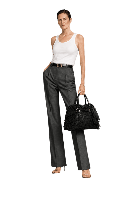 1990s Black Lace Bag - Model