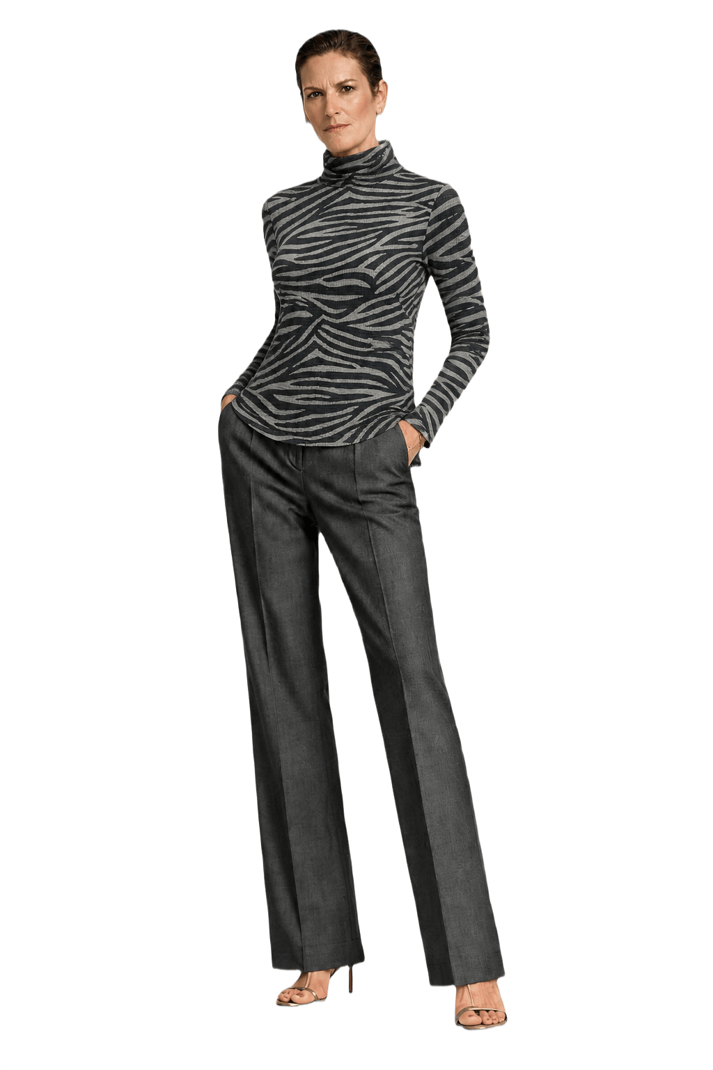 1990s Black Polyester Sweater - Model