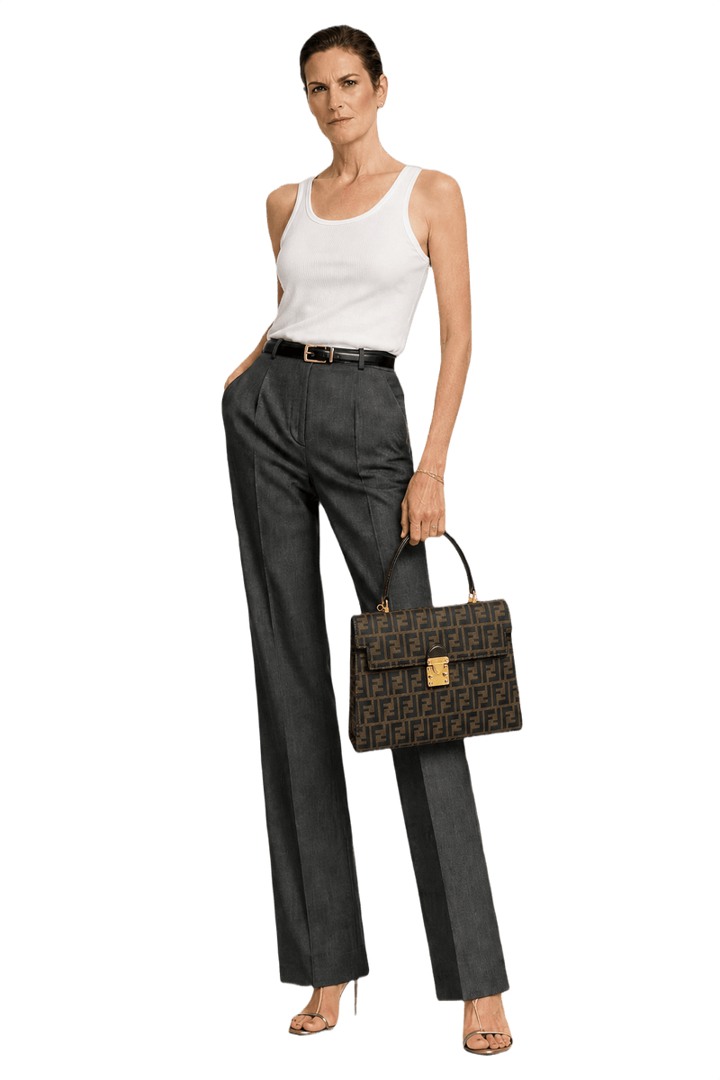 1990s Brown Canvas Bag - Model
